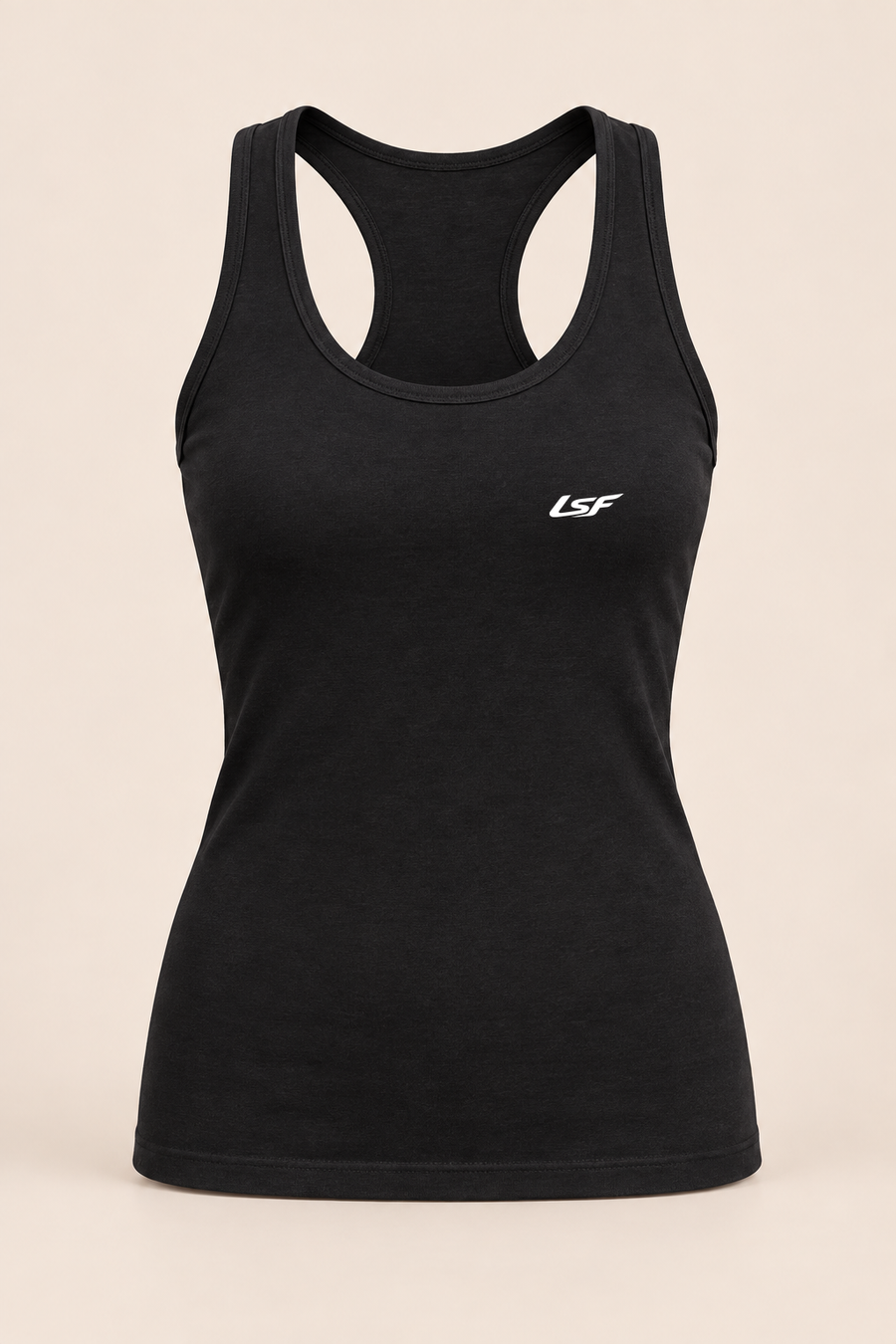 Débardeur femme Aura LSF noir, vue de face