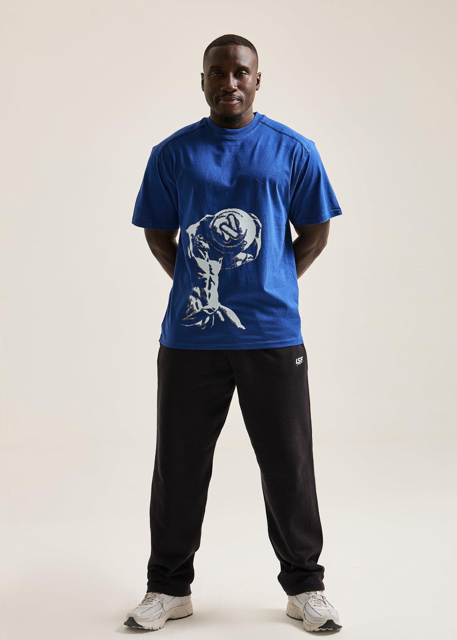 T-shirt Oversize homme cross training Atlas – coloris Bleu Royal – Le Snatch Français