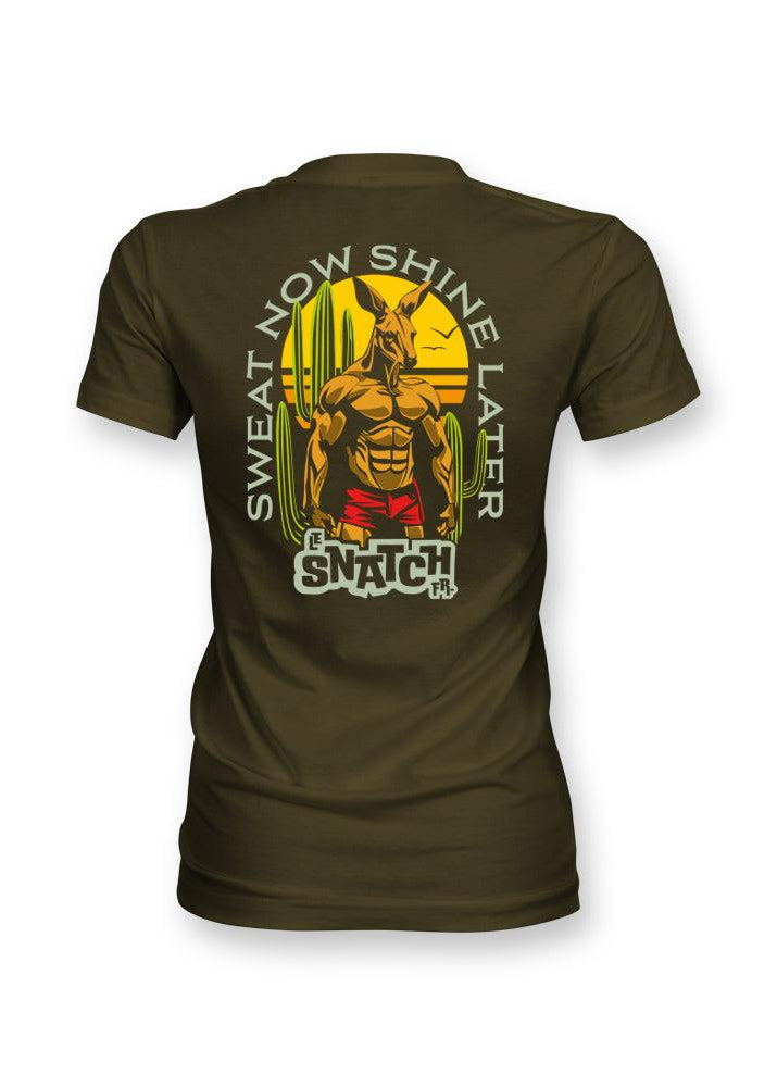 Sweat femme cross training Sweat Now Shine Later – coloris Khaki – vue dos – Le Snatch Français