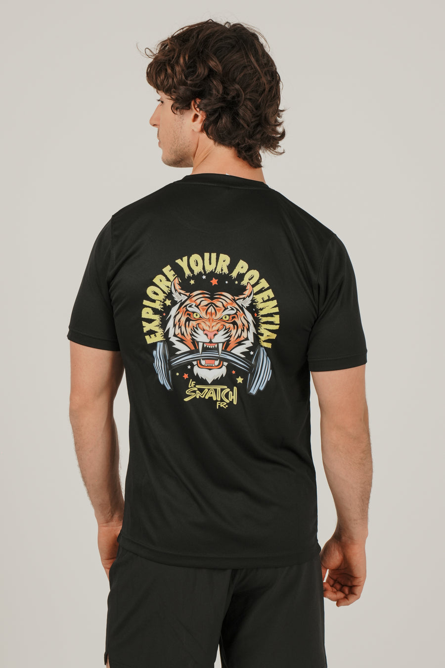 T-shirt Aerix homme cross training Explore Your Potential – coloris Noir – Le Snatch Français