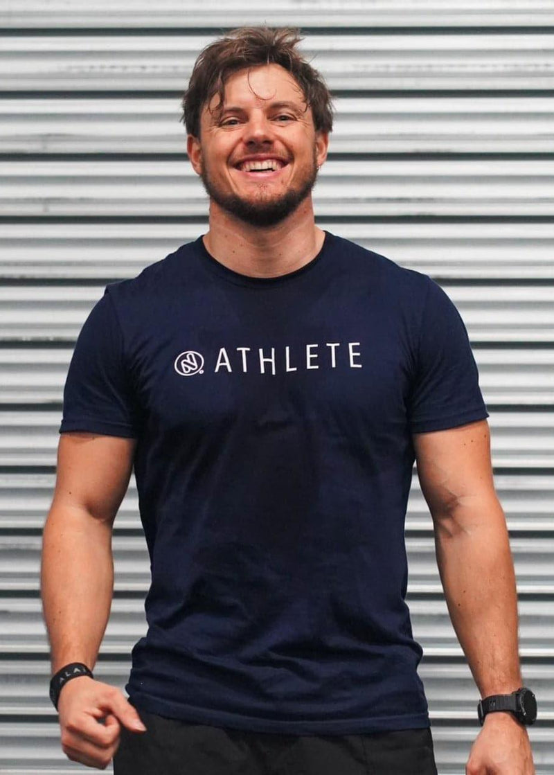 T-shirt homme cross training Athlete – coloris Navy – Le Snatch Français