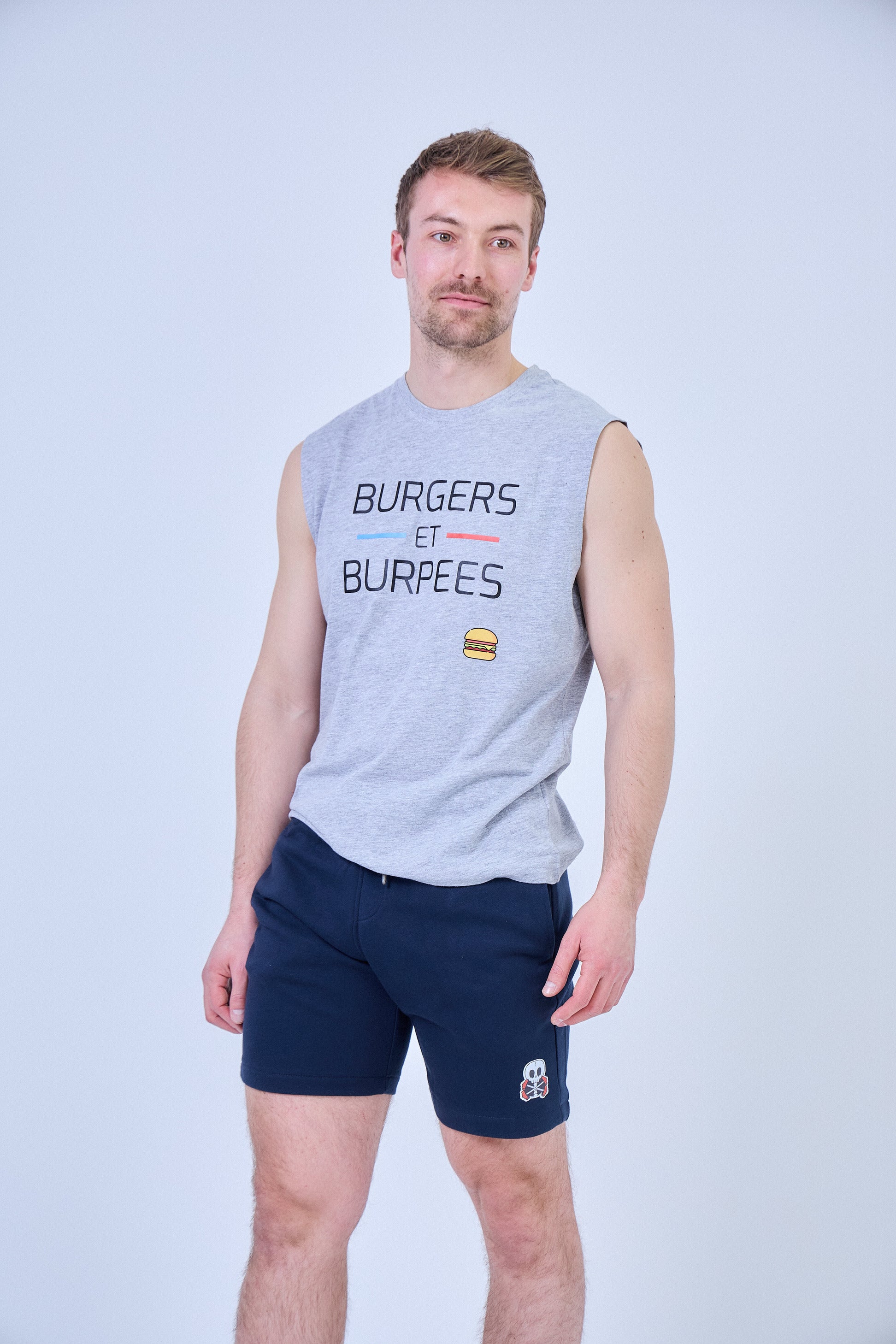 SHORT HOMME COTON BIO - SKULL