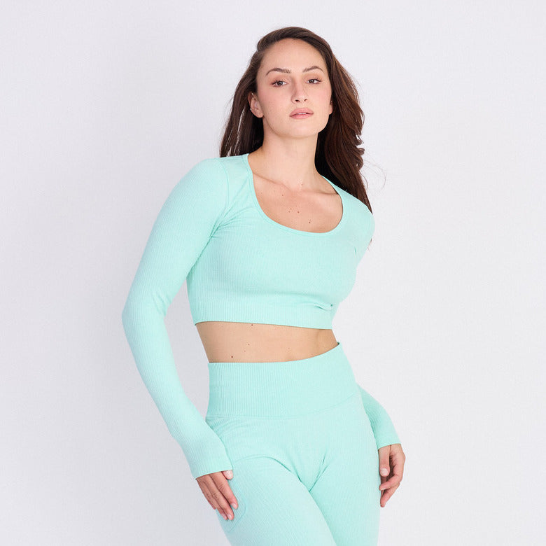 HAUT CROP MANCHES LONGUES - SCULPT