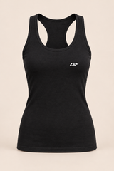 Débardeur femme Aura LSF noir, vue de face