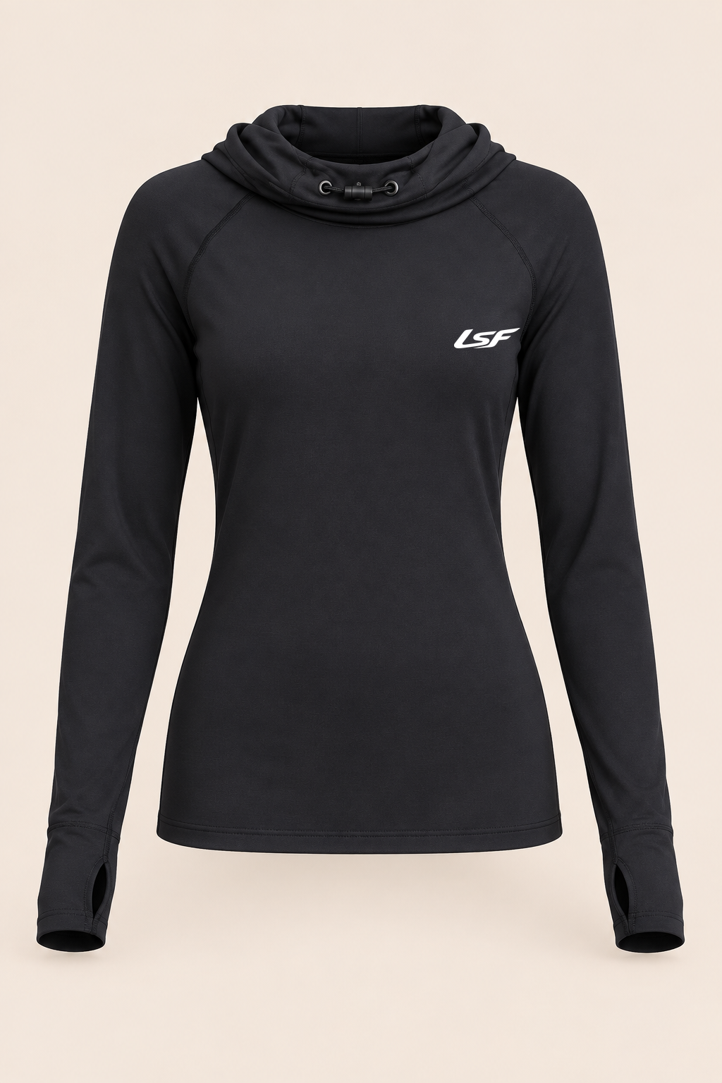 Haut femme Cadence LSF noir, vue de face