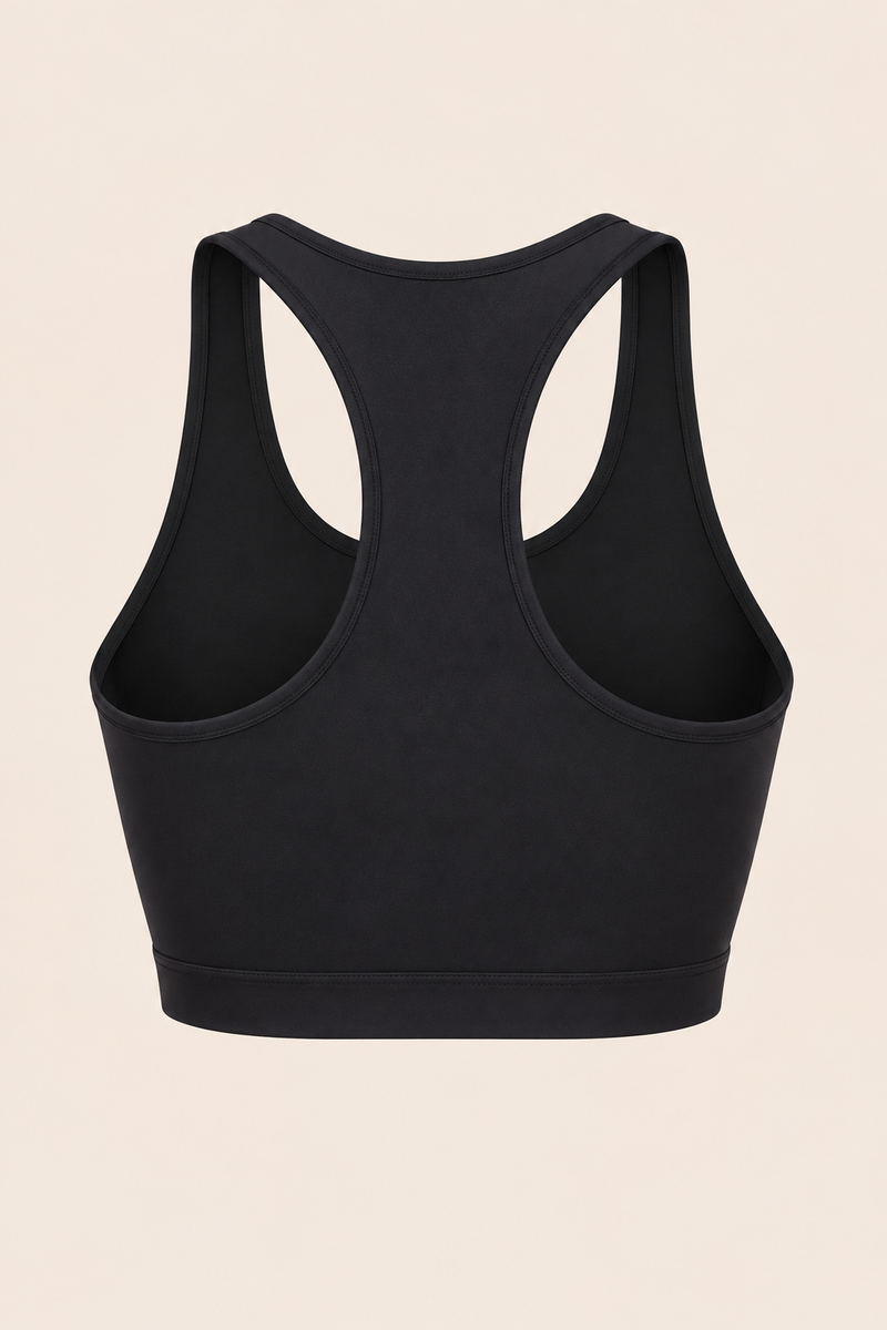 Crop top sport dos nageur Allure LSF noir — dos