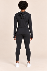 Haut femme Cadence LSF noir, porté de dos