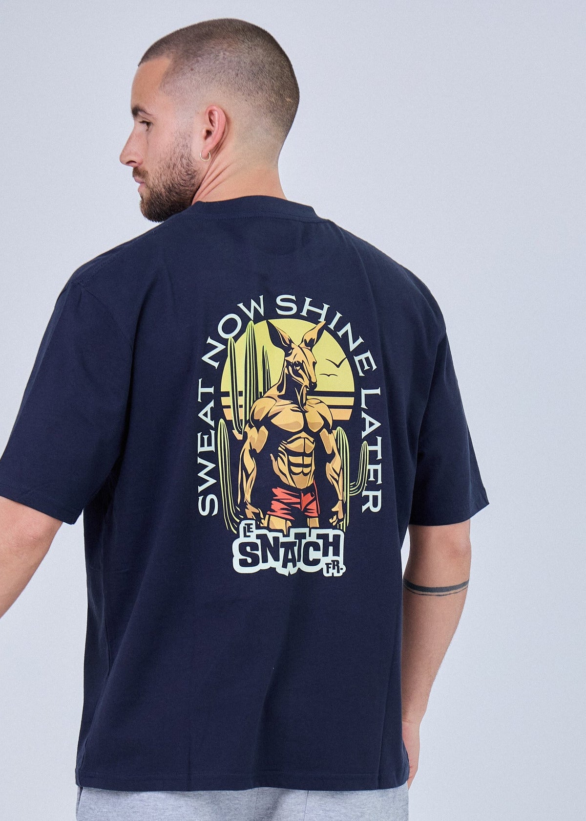 T-Shirt Oversize Homme Hybrid Training – Sweat Now Shine Later — Le Snatch Français