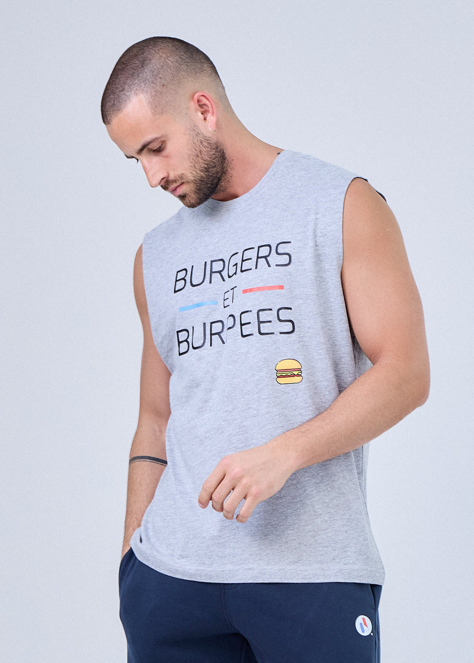 Débardeur Homme Cross Training – Burgers Et Burpees Coton Bio — Le Snatch Français