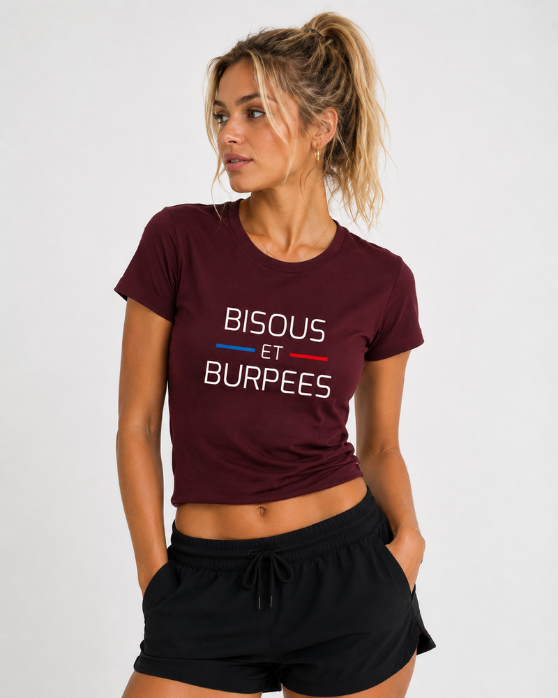 T-Shirt Femme Cross Training – Bisous Et Burpees Coton Bio