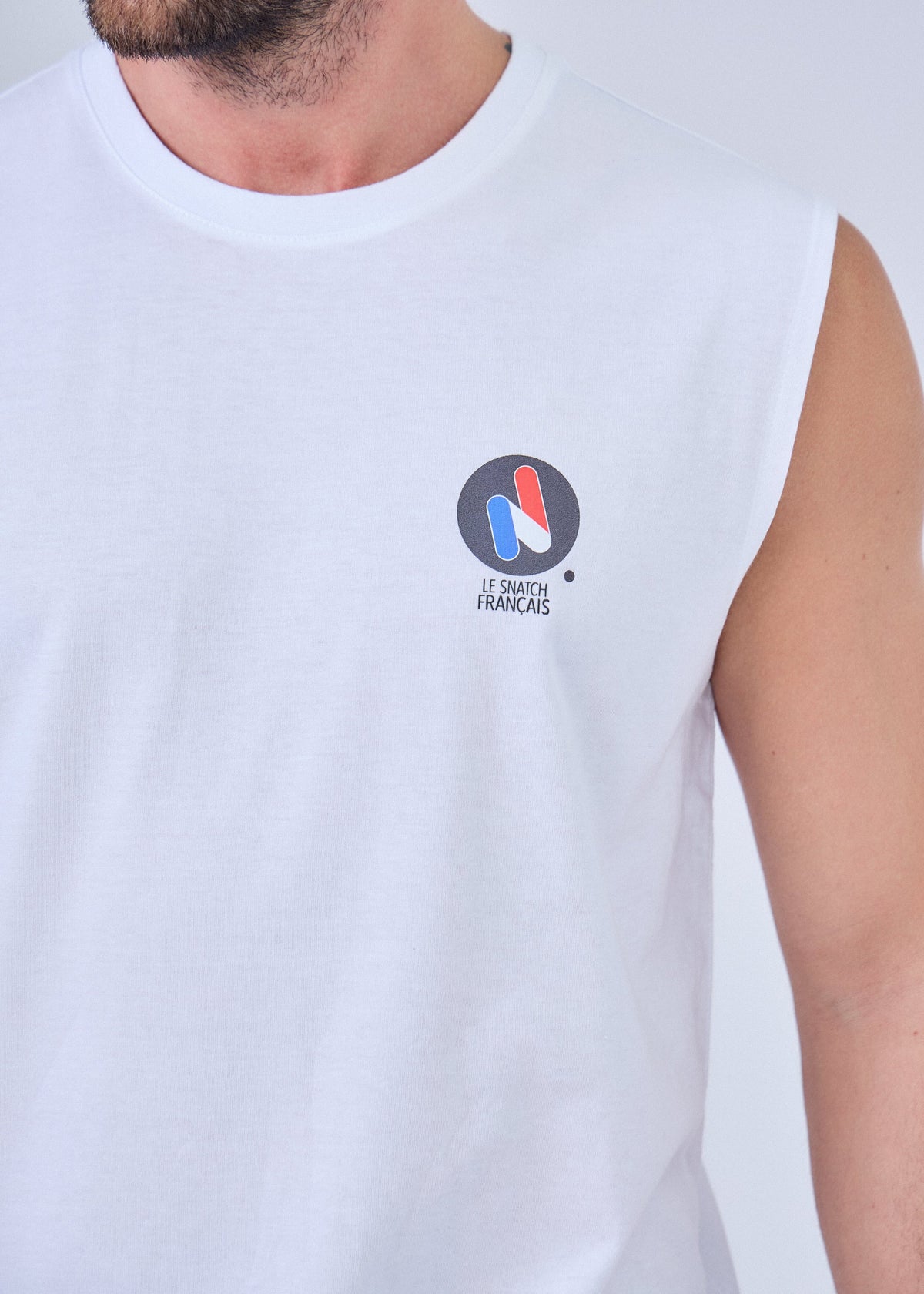 Débardeur Homme Cross Training – Suicide Squat Coton Bio vue 2 — Le Snatch Français