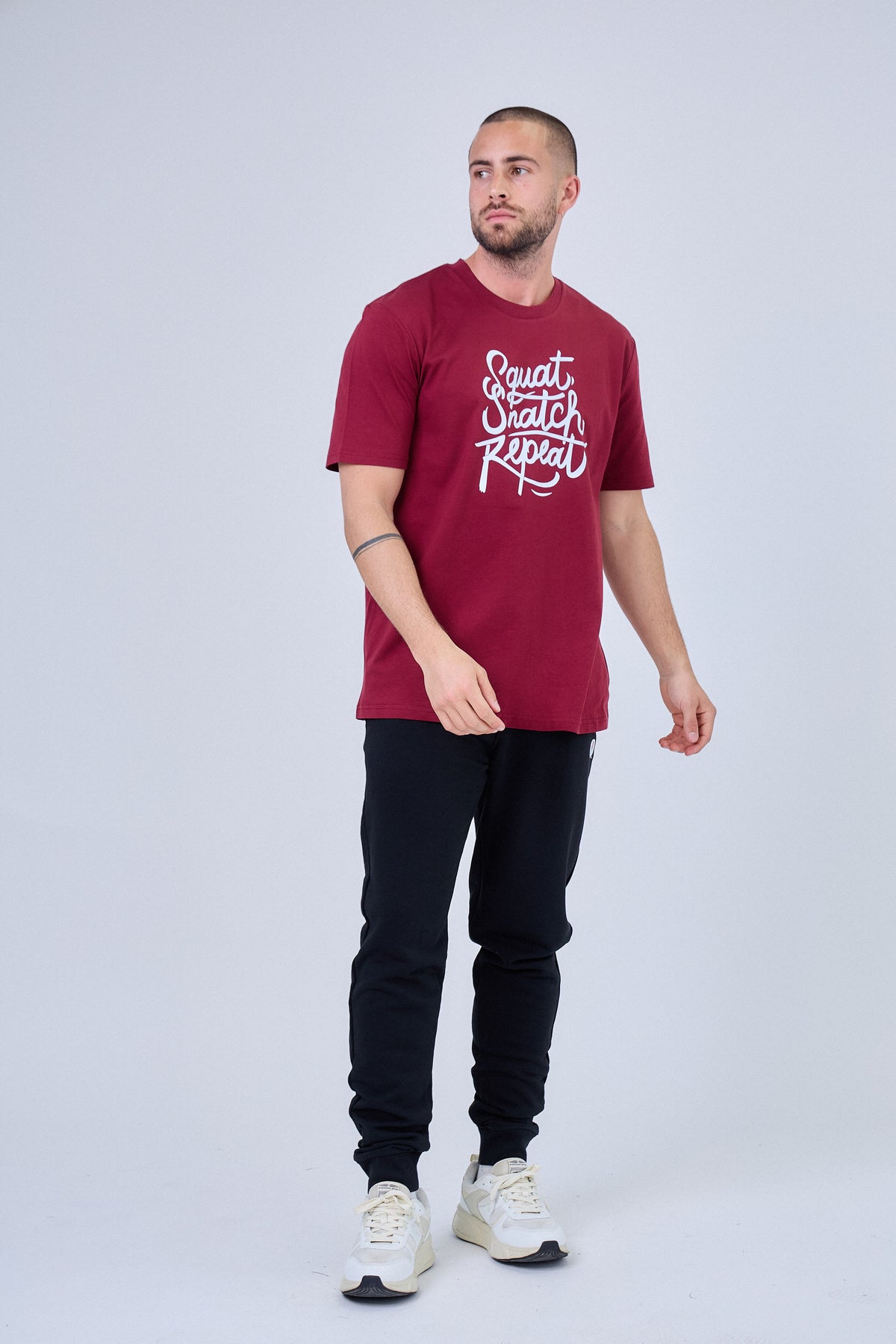 T-Shirt Homme Hybrid Training – Squat Snatch Repeat vue 4 — Le Snatch Français
