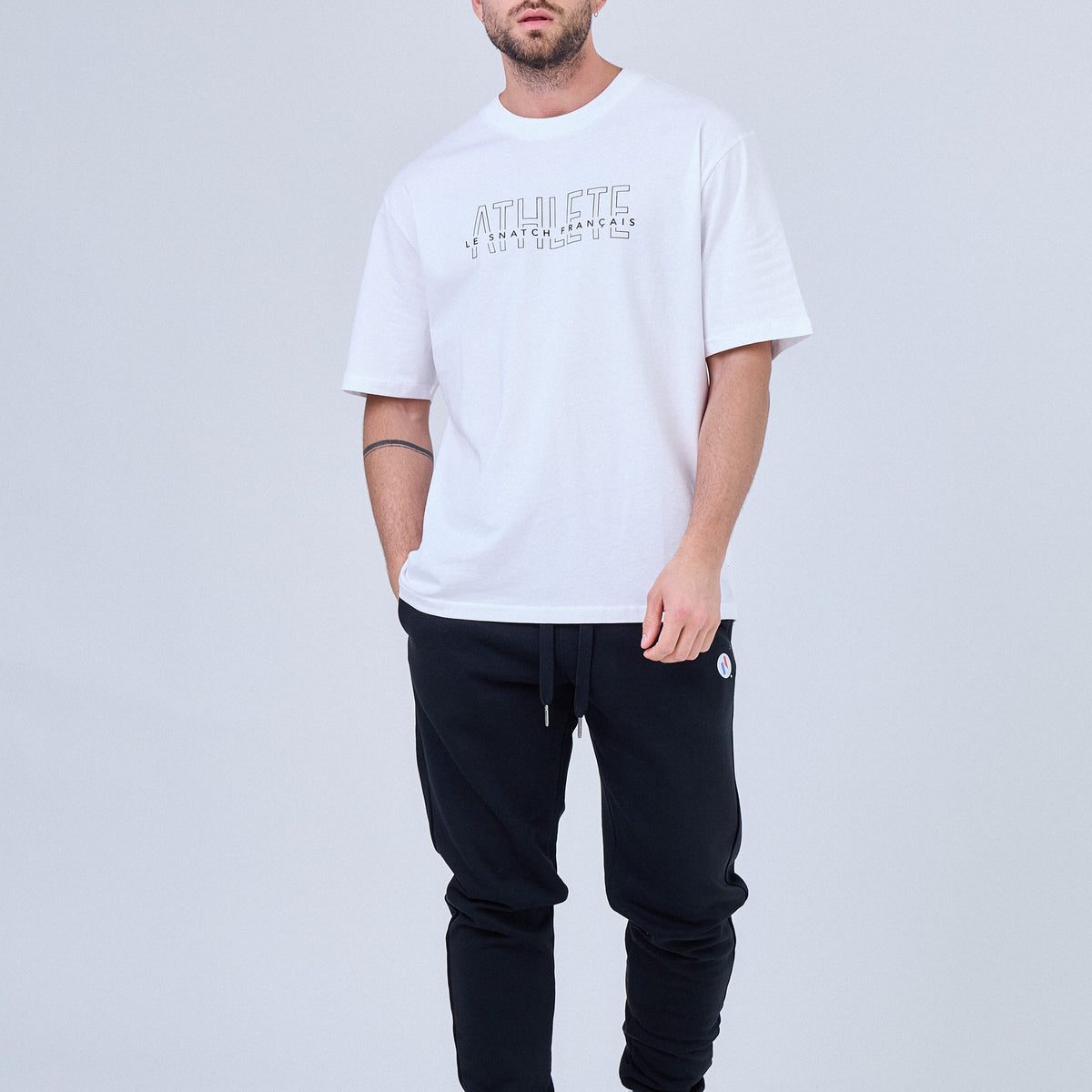 T-Shirt Oversize Homme Cross Training – Athlète LSF Coton Bio