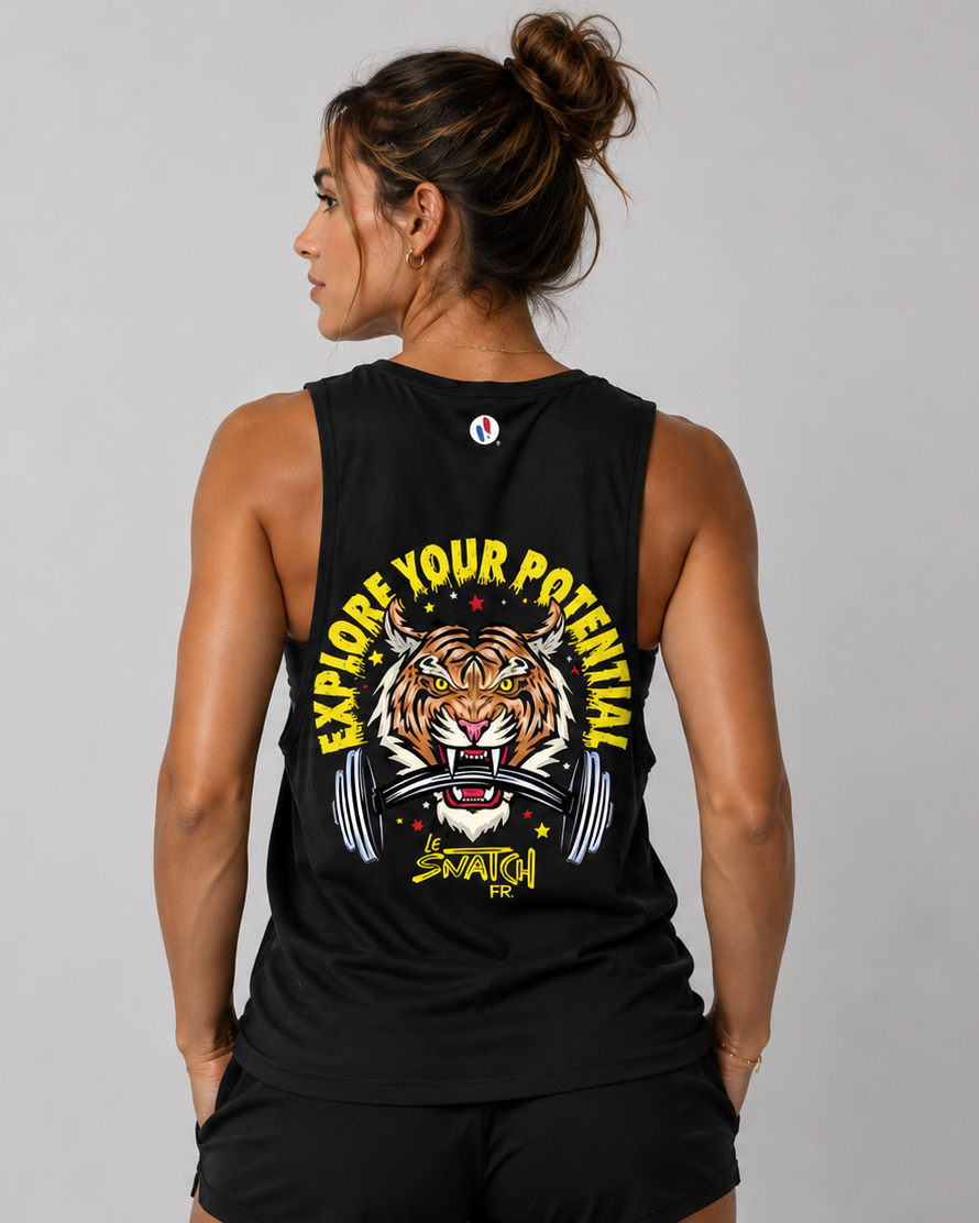 Débardeur Femme Cross Training – Explore Your Potential Coton Bio – Le Snatch Français