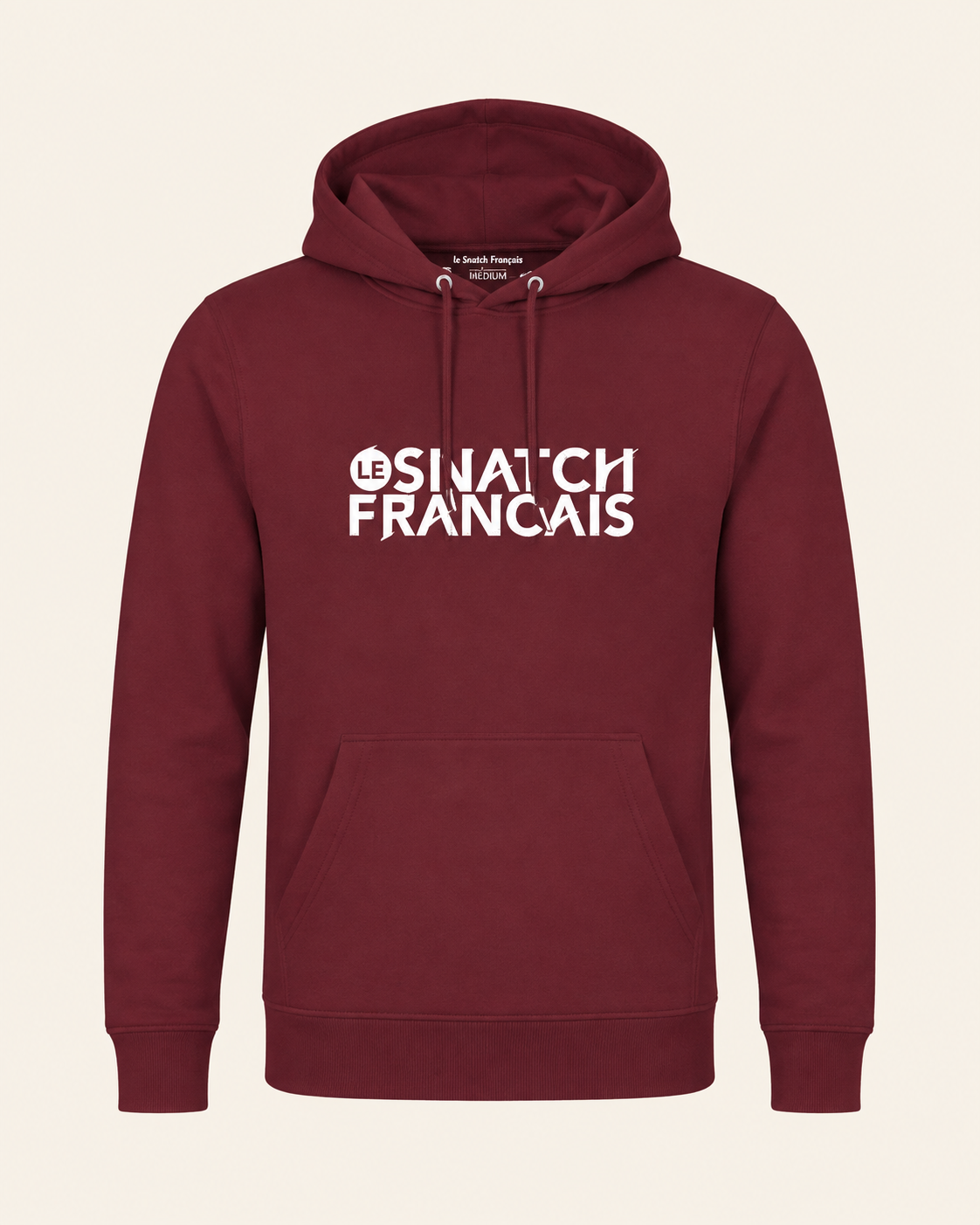 Sweat Homme Cross Training – Snatch Evolution Coton Bio — visuel produit 5 – coloris Bordeaux – Le Snatch Français