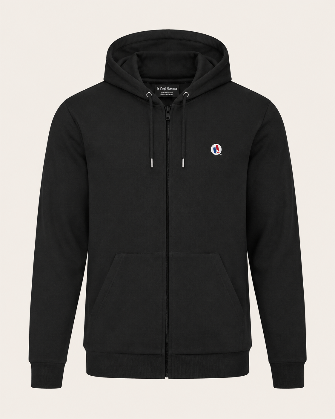 Sweat Zippé Homme Cross Training – Coton Bio — visuel produit 6 – coloris Noir – Le Snatch Français