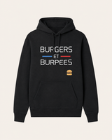 Sweat Homme Cross Training – Burgers Et Burpees Coton Bio — visuel produit 7 – coloris Noir – Le Snatch Français