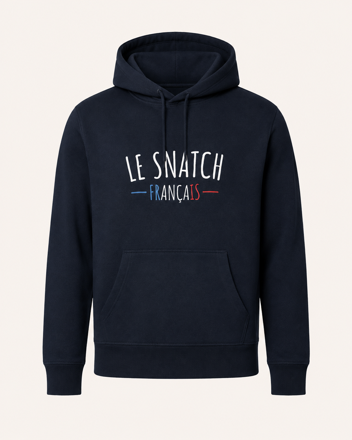 Sweat Homme Cross Training – Le Snatch Français Coton Bio — visuel produit 6 – coloris Navy – Le Snatch Français