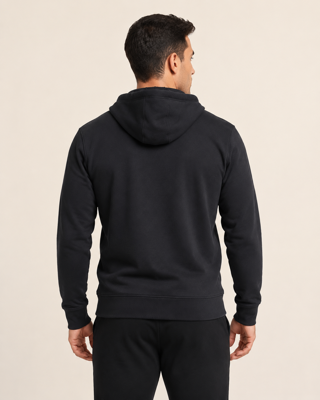 Sweat Zippé Homme Cross Training – Coton Bio — visuel produit 7 – coloris Noir – Le Snatch Français