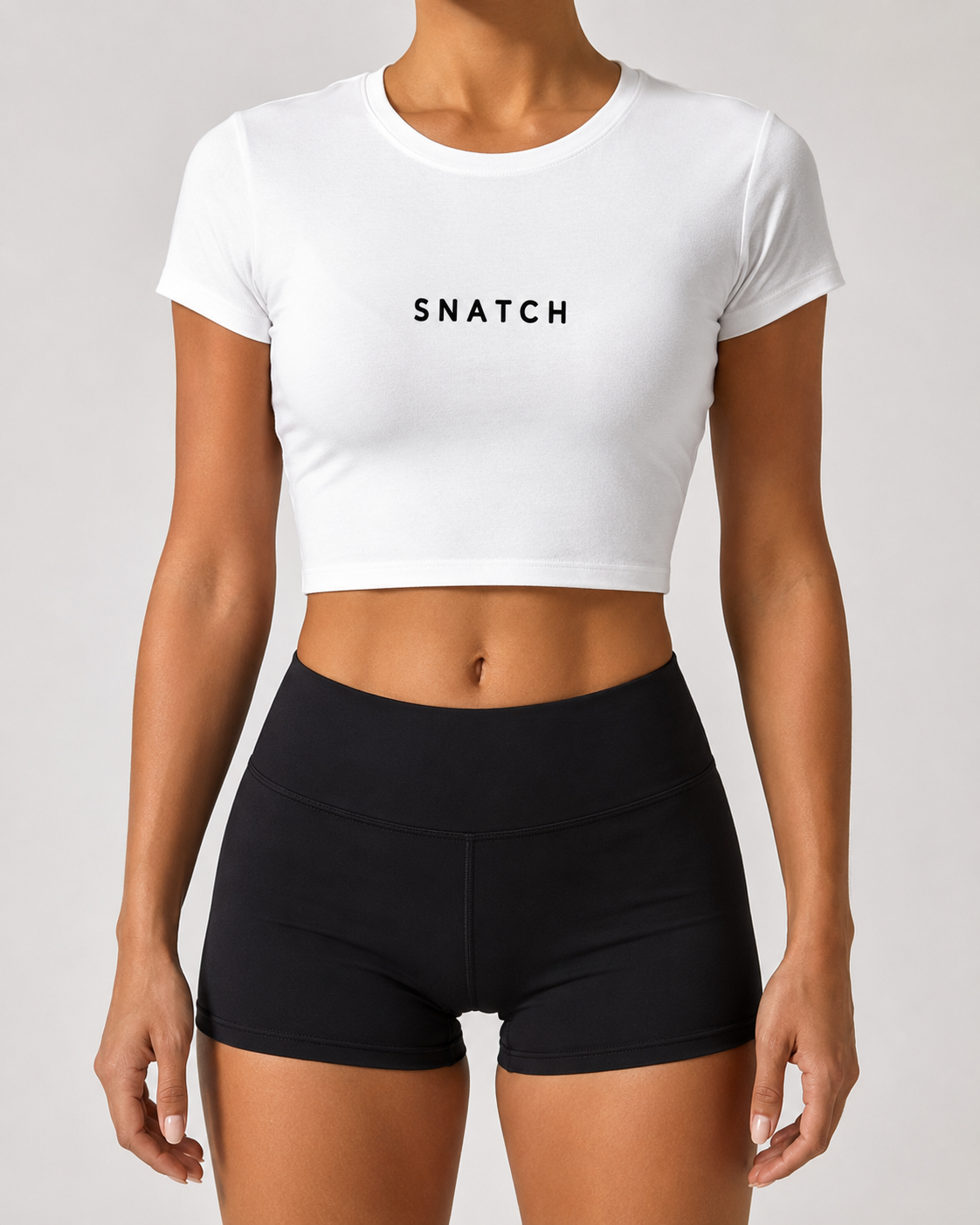 Crop top femme cross training Snatch – coloris Blanc – Le Snatch Français
