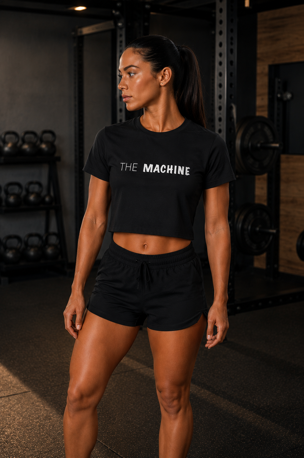 Crop Top Femme Cross Training – The Machine Coton Bio