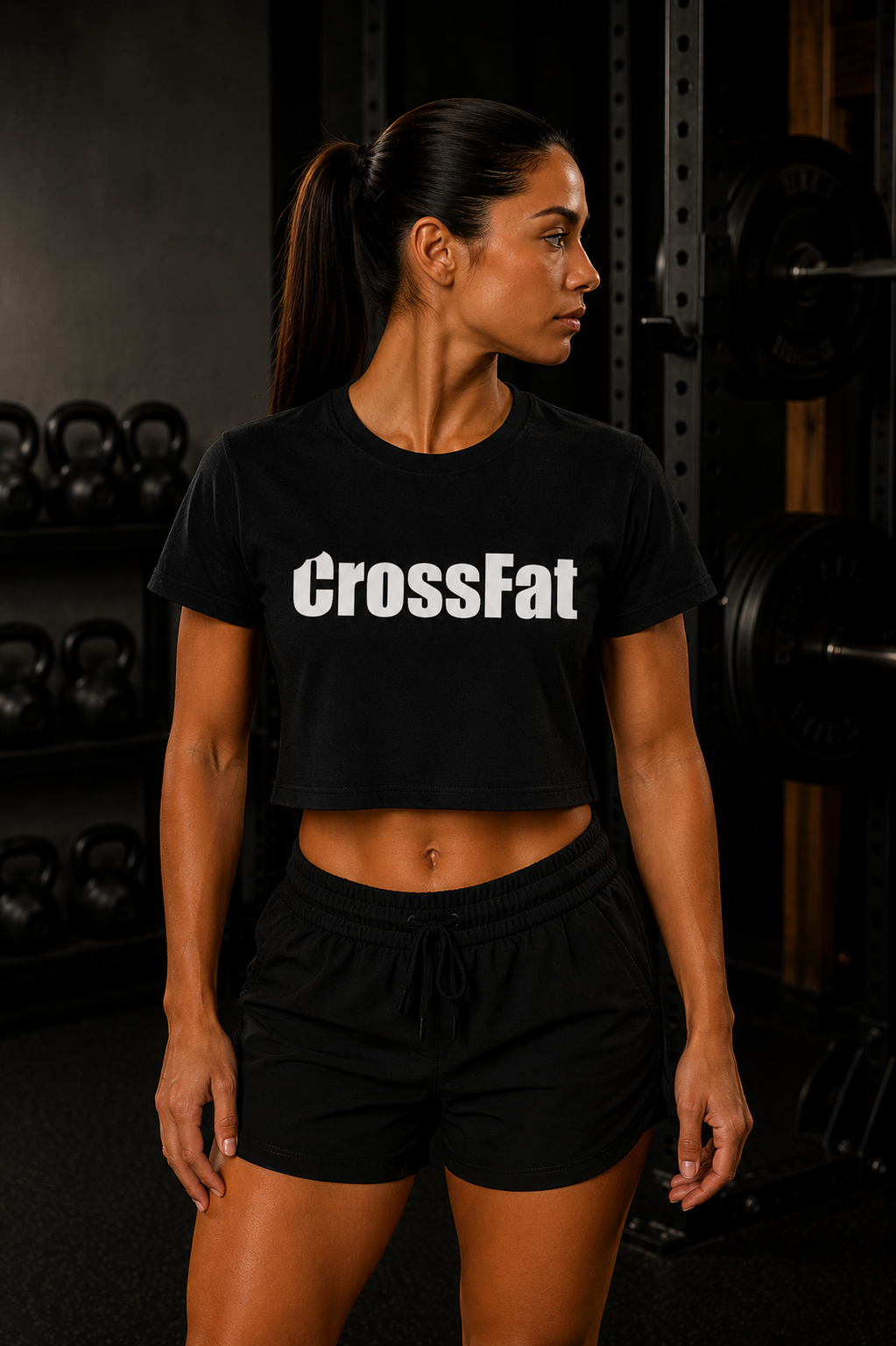 Crop top homme cross training Crossfat – image 7 – coloris Noir – Le Snatch Français