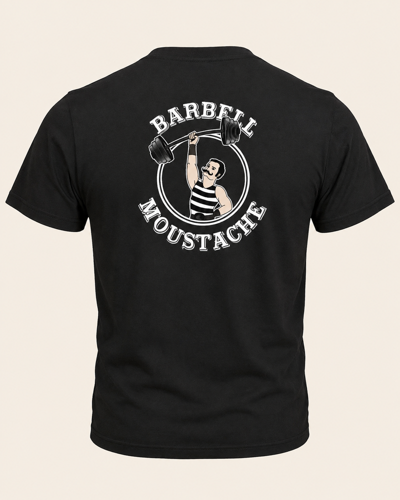 T-Shirt Homme Cross Training – Barbell Moustache — visuel produit 2