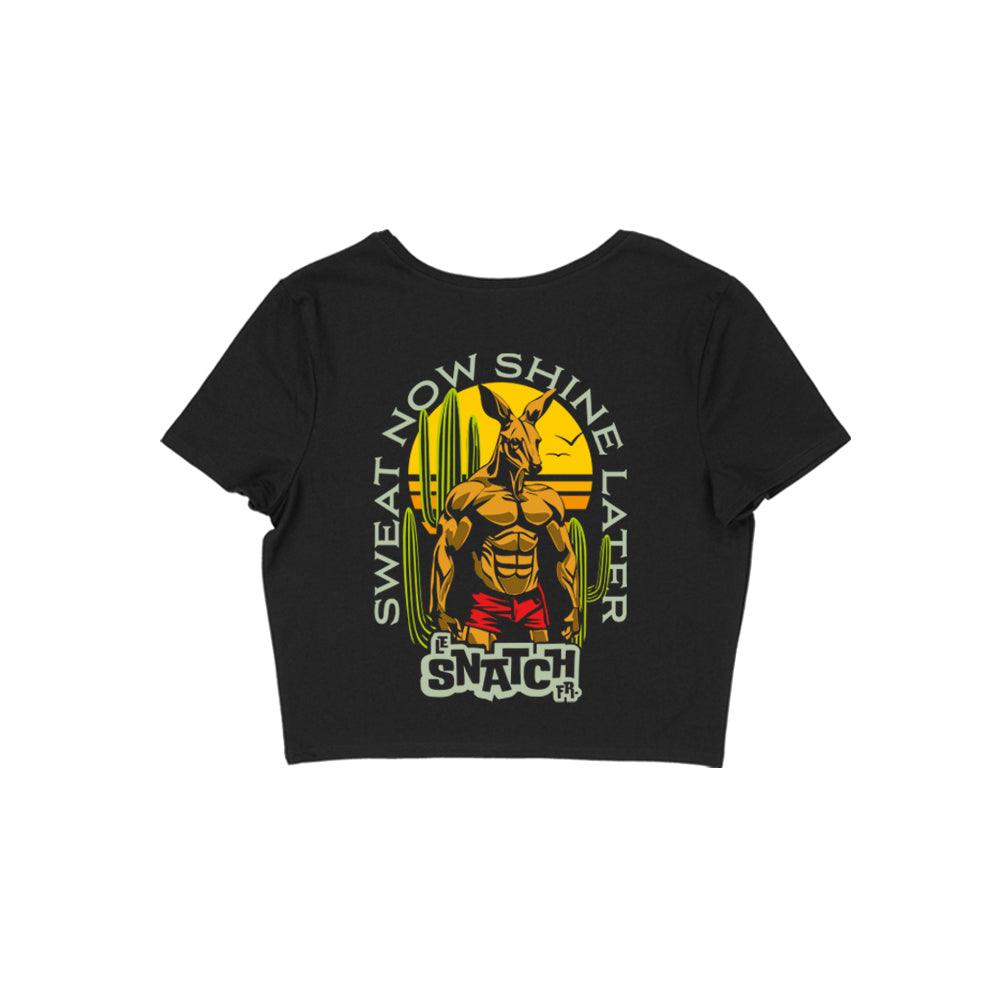 Crop Top Femme Cross Training – Sweat Now Shine Later Coton Bio