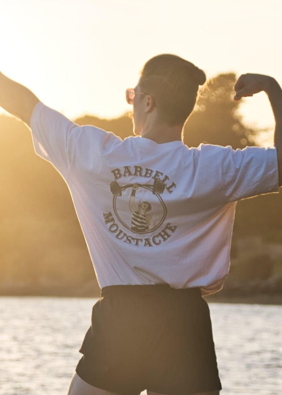 T-SHIRT SPORT OVERSIZE HOMME - BARBELL MOUSTACHE