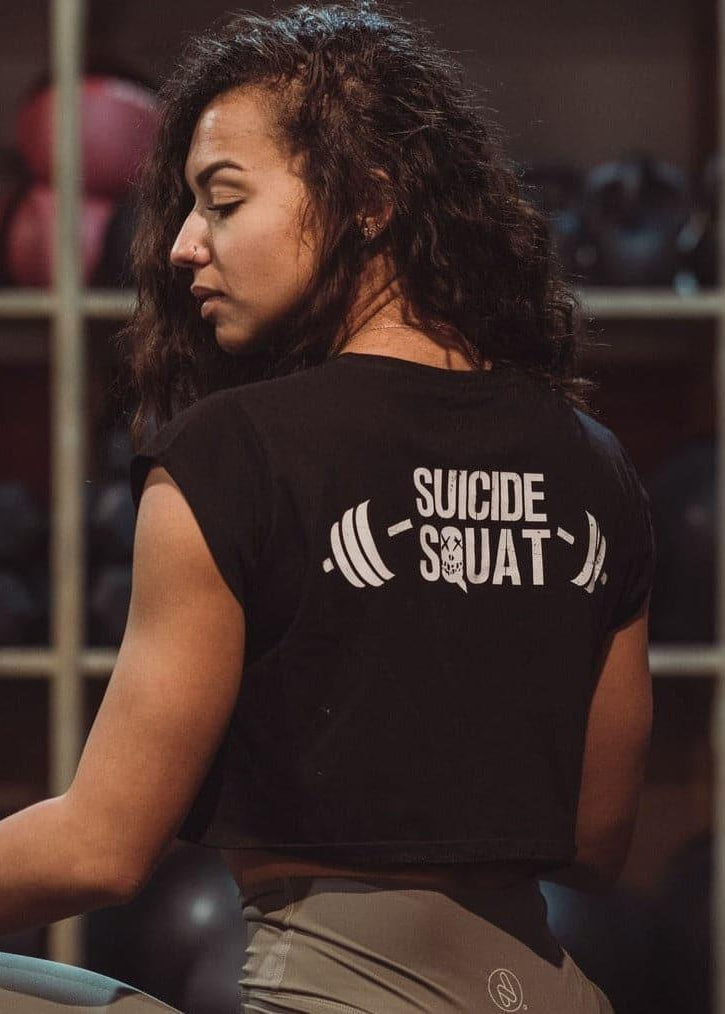 Crop top femme cross training Suicide Squat – coloris Noir – Le Snatch Français