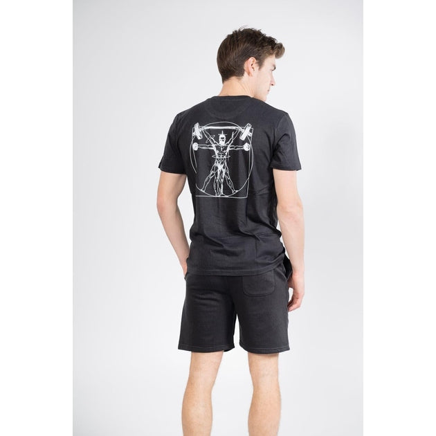 T-shirt homme cross training Vitruve – coloris Noir – vue dos – Le Snatch Français