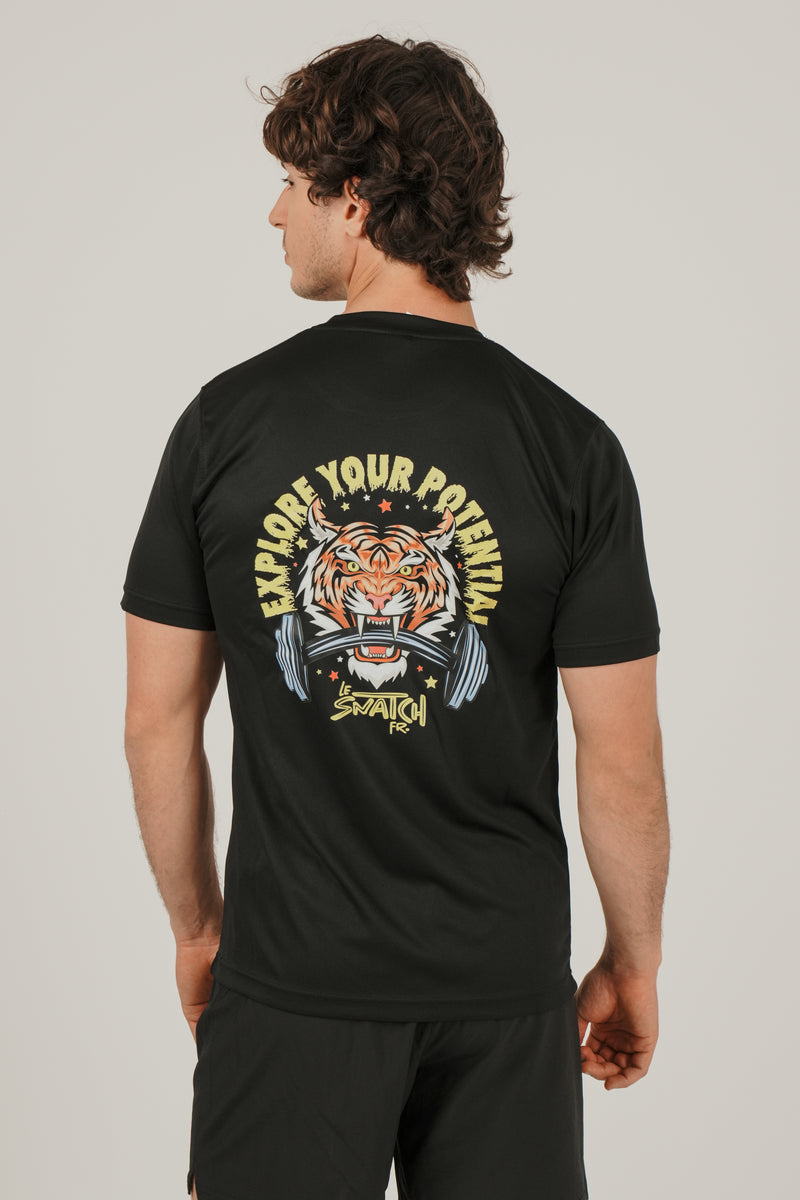 T-shirt Aerix homme cross training Explore Your Potential – coloris Noir – Le Snatch Français
