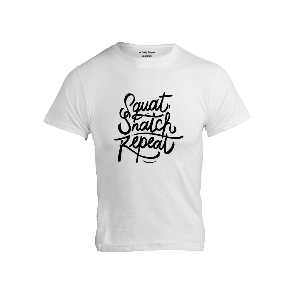 T-Shirt Homme Hybrid Training – Squat Snatch Repeat DC vue 5 — Le Snatch Français