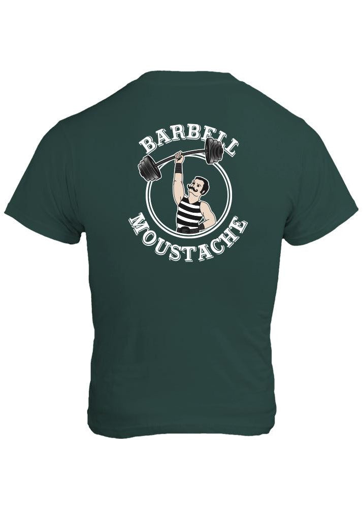 T-Shirt Homme Hybrid Training – Barbell Moustache DC vue 2 — Le Snatch Français