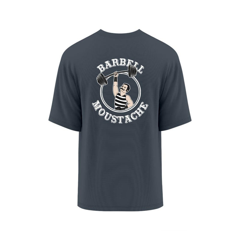T-SHIRT SPORT OVERSIZE HOMME - BARBELL MOUSTACHE