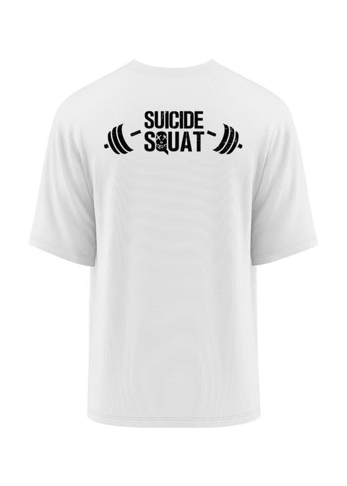 T-shirt Oversize homme cross training Suicide Squat – vue dos – coloris Blanc – Le Snatch Français