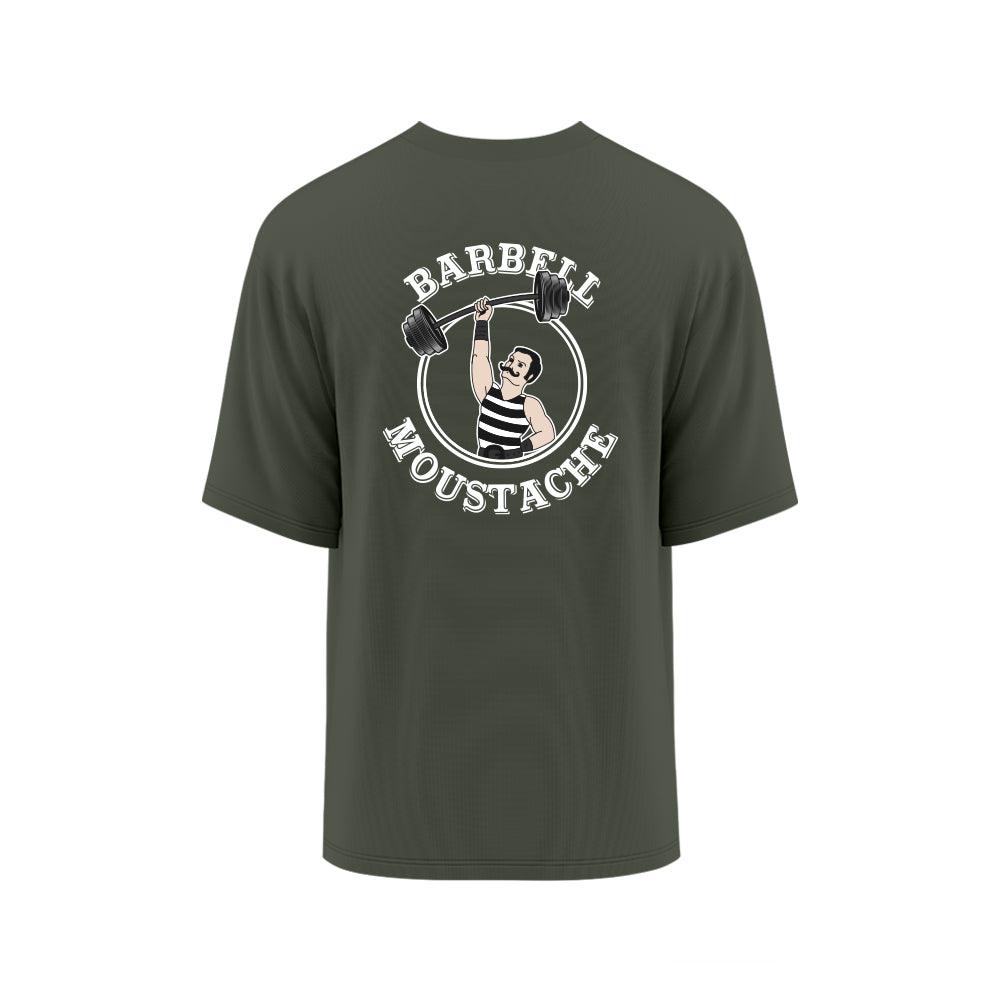 T-Shirt Oversize Homme Hybrid Training – Barbell Moustache DC vue 10 — Le Snatch Français