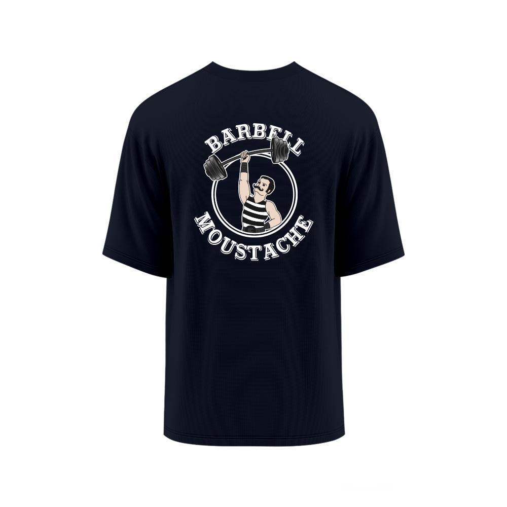 T-Shirt Oversize Homme Hybrid Training – Barbell Moustache DC vue 11 — Le Snatch Français