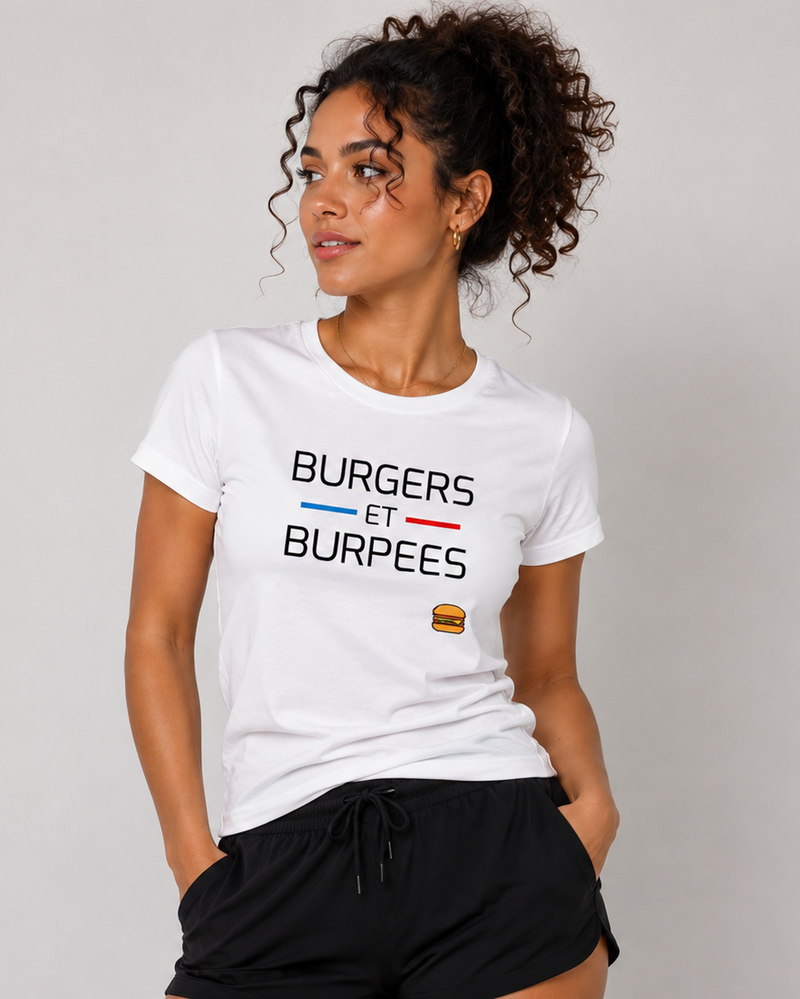 T-Shirt Femme Cross Training – Burgers Et Burpees Coton Bio