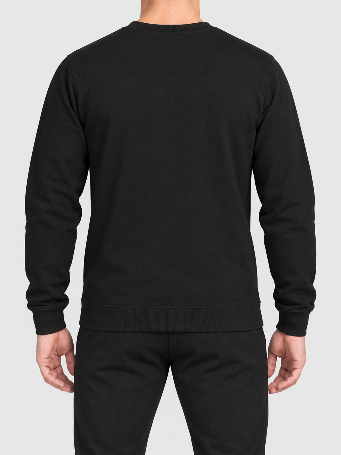 Sweat col rond unisexe Athlete — porte dos — maquette illustrative