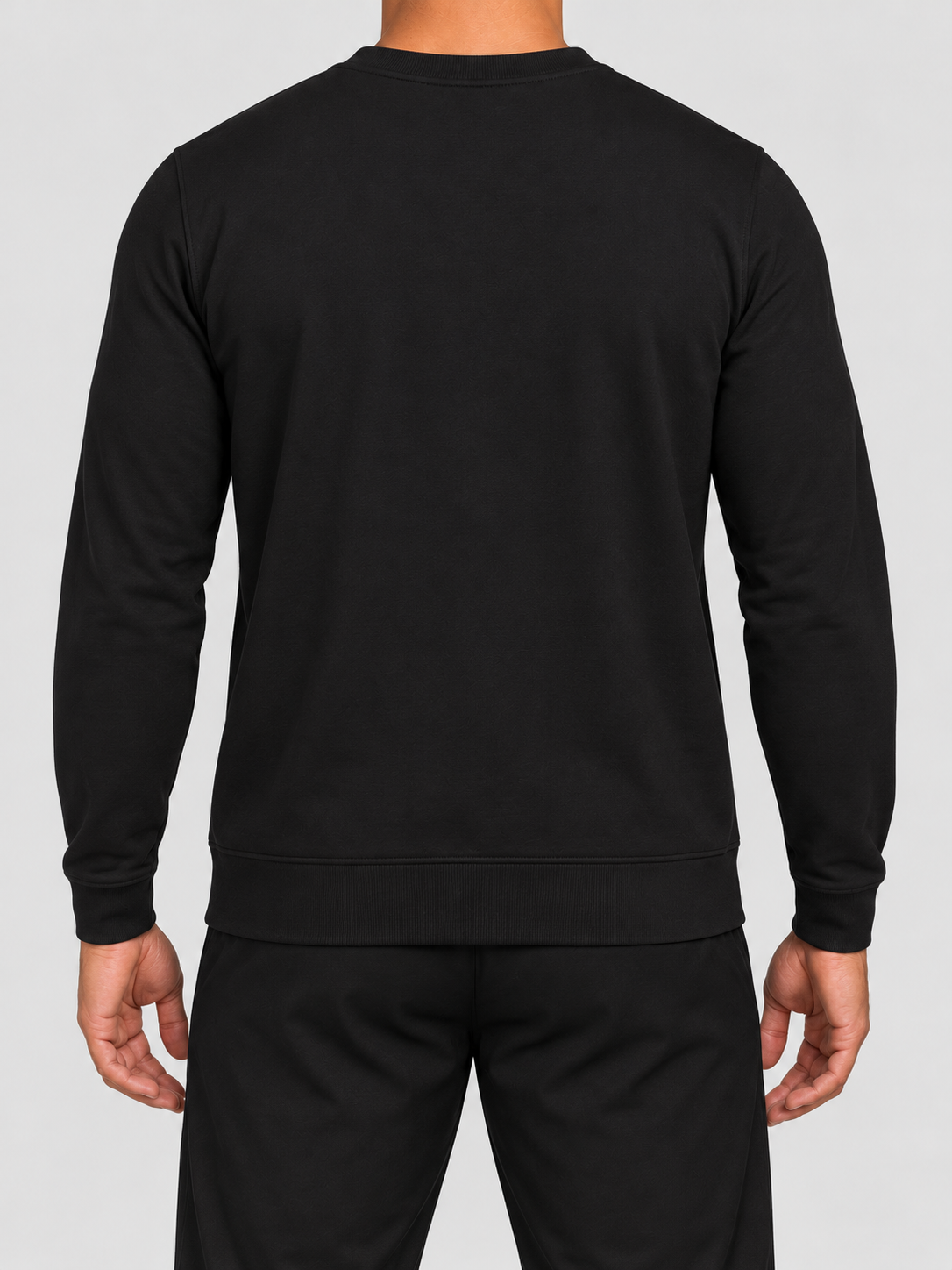 Sweat col rond unisexe Athlete LSF — porte dos — maquette illustrative
