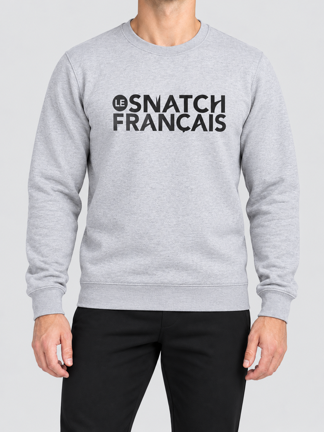 Sweat col rond unisexe Snatch Evolution — porte face — maquette illustrative