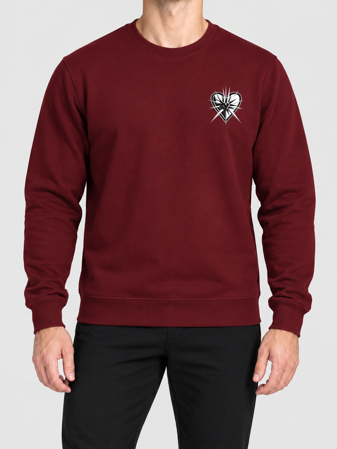 Sweat col rond unisexe Self Lover Club — porte face — maquette illustrative