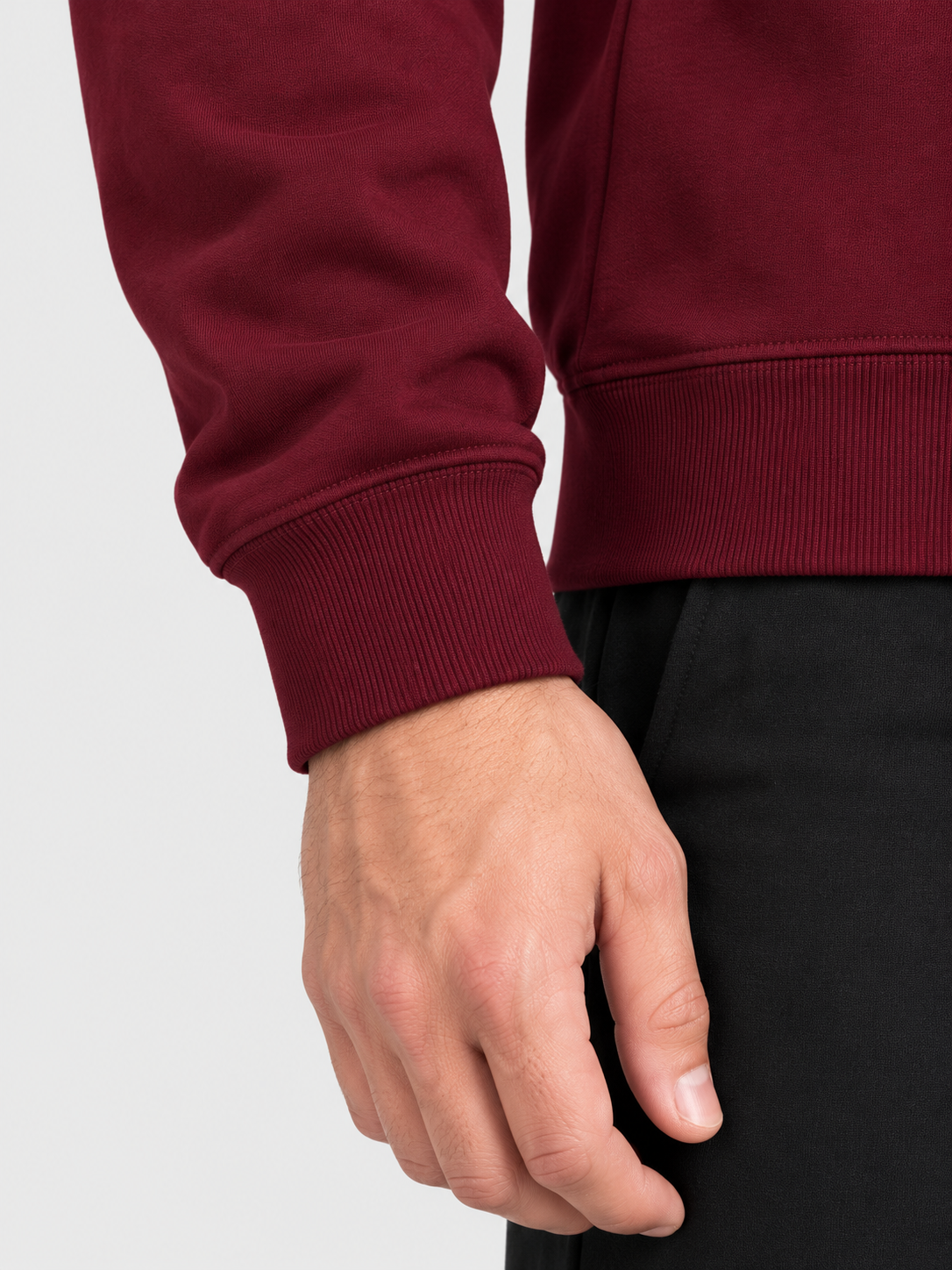 Sweat col rond unisexe Self Lover Club — detail porte — maquette illustrative