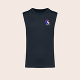 Débardeur joker navy, face — Kariban K3022IC, fond beige, logo original – coloris Navy