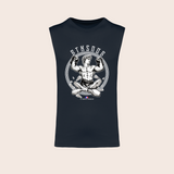 Débardeur sthenos navy, face — Kariban K3022IC, fond beige, logo original – coloris Navy