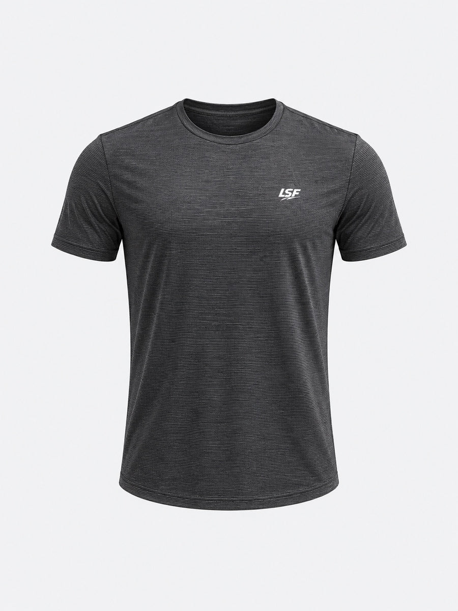 T-Shirt Homme Cross Training – Impulse – coloris Noir – maquette de face sur fond gris clair – Le Snatch Français