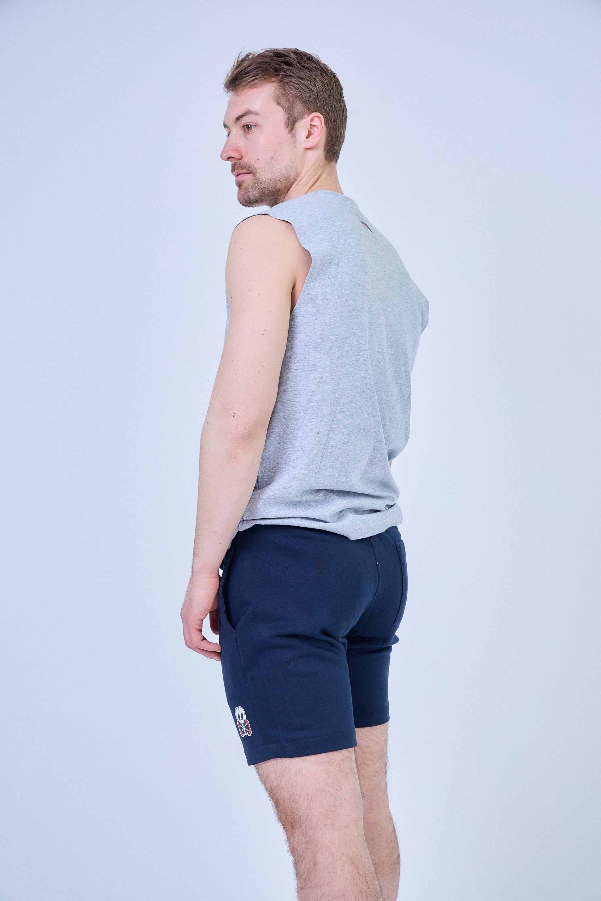 SHORT HOMME COTON BIO - SKULL