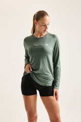 Haut Manches Longues Femme Hybrid Training – L'essentiel vue 5 — Le Snatch Français