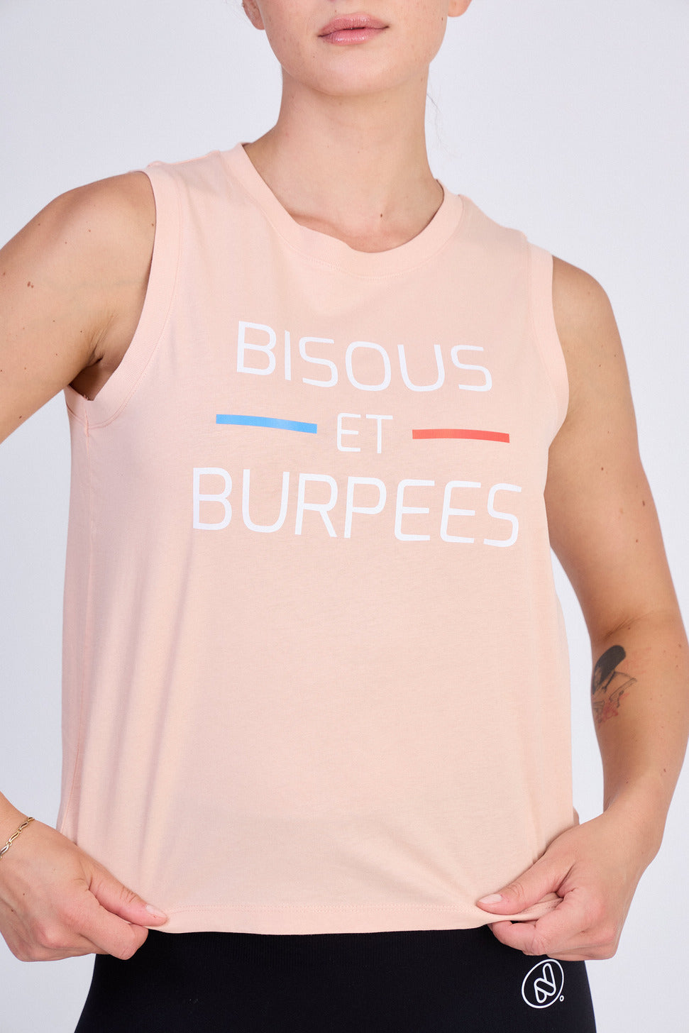 Débardeur Femme Cross Training – Bisous & Burpees Coton Bio